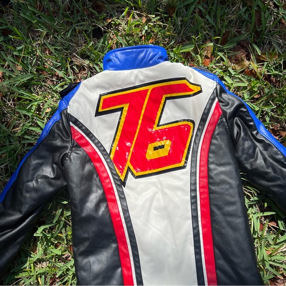 Mens Jack Morrison Overwatch Soldier 76 Cosplay Motorcycle Leather Jacket - Picture 2 of 3
